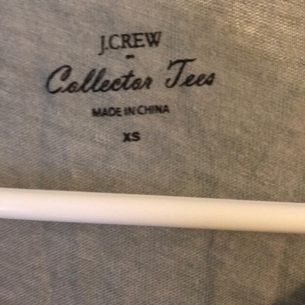 J Crew Collectiom silver dog tee X small - Picture 2 of 4
